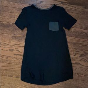 Petite black T-shirt dress